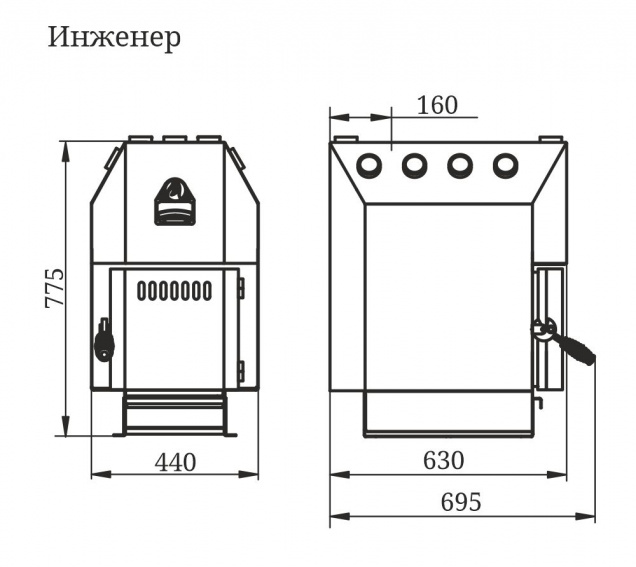 Печь отопительная Инженер - купить на официальном сайте TMF